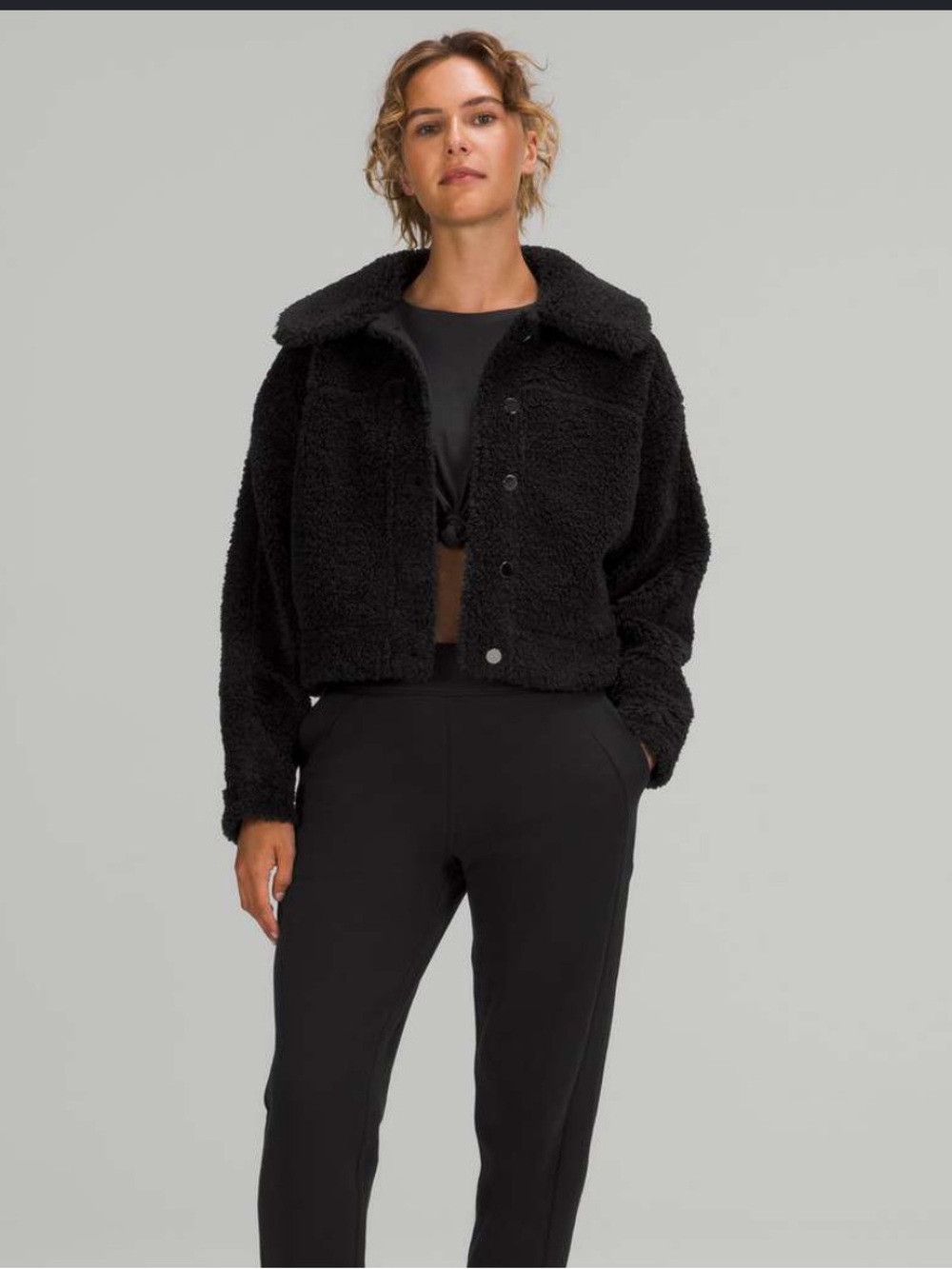 Vuori textured fleece lululemon button jacket